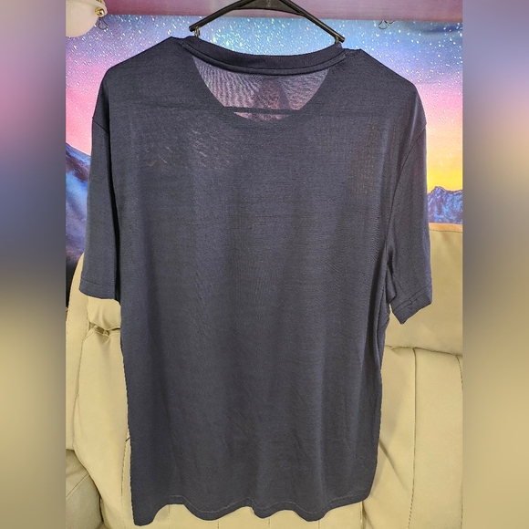 Mens Tek Gear Performance Blue Shirt XL Short Sleeve Wrinkle Free material - Picture 5 of 6